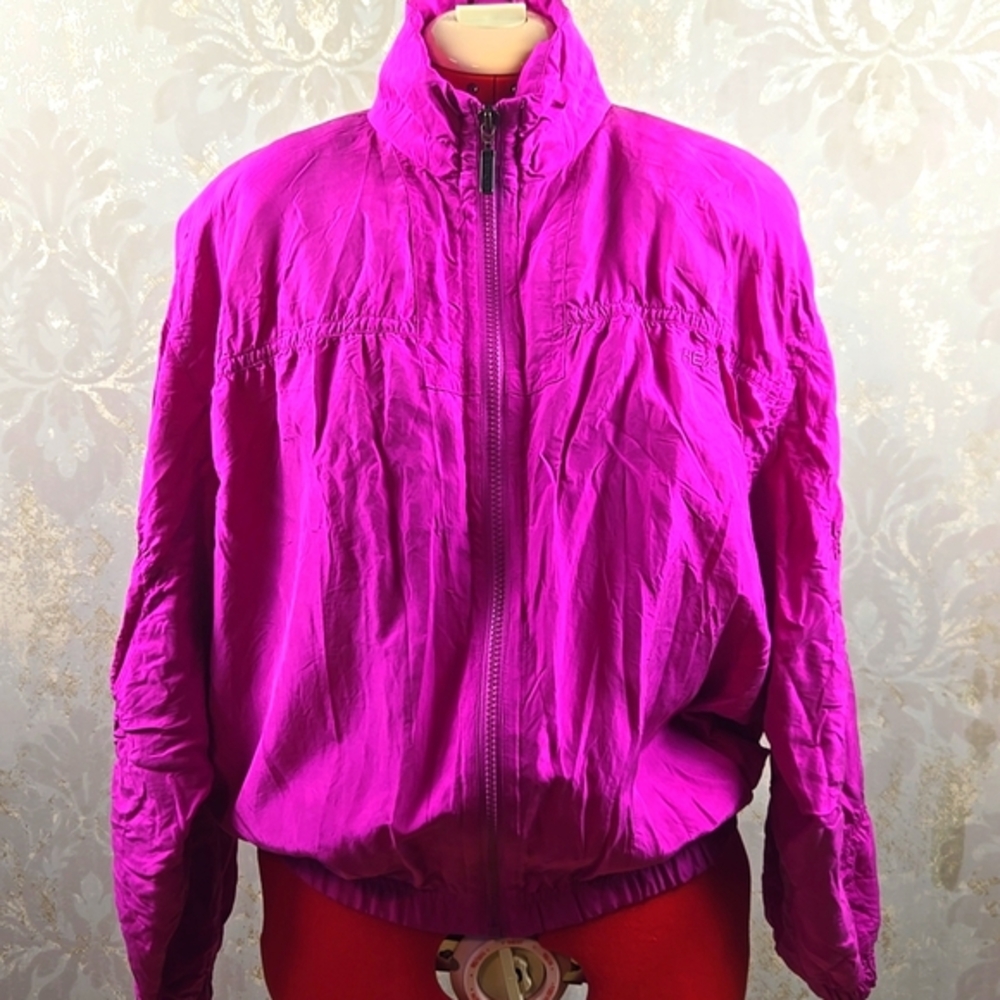 Vintage Head Silk Neon Pink Jacket